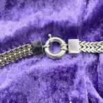 Herringbone Chain Necklace Silver Tone Fashion Jewelry Chunky Braided 16" Photo 3