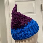 Handmade Crochet Cat Animal Ear Beanie Hat Cozy Ribbed Brim Stretch Winter Hat Photo 1