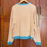 Free People We the Free Sweatshirt Striped Oversized Crewneck Size XS Photo 6