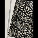 Black animal print mock wrap dress size 12 Photo 2