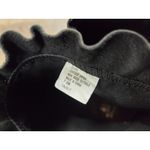 Nanette Lepore  Black Leather Ankle Boots Round Block Heel Ruffle Top Glory 6.5M Photo 7