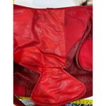 Vintage 1980s Alentino NAS Red Leather Snake Overlay Shoulder Bag Gold Clasp GVC Photo 4