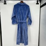 Natori N  blue fleece chunky thick robe waist tie long length oversized size XL Photo 1