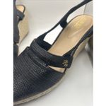 Ralph Lauren Lauren  Penelopie Espadrille Wedge Sandals‎ Womens 10B Blue Leather Photo 3