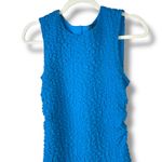 Anthropologie By Textured Pull-On Sleeveless Crewneck Ruched Mini Shift Dress Photo 5