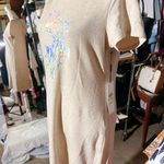 Calvin Klein beige soft dress designer logo front short sleeve with hoodie $49 Photo 4