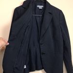 Ann Taylor  Women’s Knit Navy Blue 2-Button Career Office Blazer Photo 5