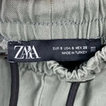 ZARA  Green‎ Pull On Elastic Drawstring Waist Jogger Style Trousers Photo 7