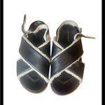 ALOHAS  Marshmallow - Black Leather and Shearling Sandals SIZE 10 (41) Photo 3