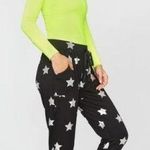 Terez 💕💕 Silver Stars Foil French Terry Joggers Photo 0