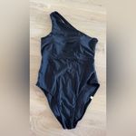 Summersalt The Ruched Sidestroke one shoulder one piece swimsuit black size 8 Photo 2