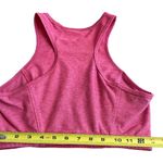 Outdoor Voices Women’s M Athena Crop Top Berry Pink Heather High Neck Sport Bra Photo 6