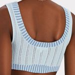 For Love & Lemons  Rhea Pointelle Crop Tank Size Large NWT - Light Blue Photo 1