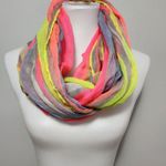infinity Capelli Neon Coral Summer Stripe  Scarf Photo 1