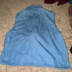 Vintage floral cross stitch zip up vest Size medium Paul Harrison Blue Photo 4