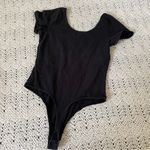 Urban Outfitters  Square Neck Short Sleeve Bodysuit Black (Large) Photo 1