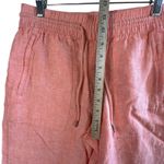 Athleta  Retreat‎ Linen Jogger Pants Coral Sunset Glow Elastic Cuff womens sz 4 Photo 6