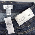 Loft Ann Taylor NWT Size 16 Blue Denim Low Rise Wide Leg Cropped Jeans Photo 2