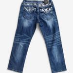 Miss Me  Early 2010s Blue Bling Boyfriend Capris Jeans Photo 0