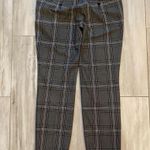 EXPRESS Black and White Menswear Style Plaid Cropped Ankle Pants, size 4 Photo 3