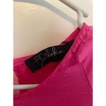 RD Koko Tie Front Blouse Hot Pink 3/4 Sleeve Top Career Casual Party NWT Pink Size M Photo 2