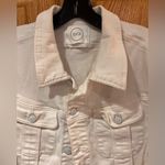 1901 Nordstrom  White Soft Denim Jean Button Front Cropped Jacket Size‎ XXL Photo 7