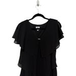 Patra Vintage Black Ruffle Cocktail Classy Dress Size 12 Made In USA Women's Photo 1