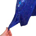 Vintage 90s Silhouette Royal Blue Sequin Shift Dress holiday Glam cocktail Party Size 1X Photo 4