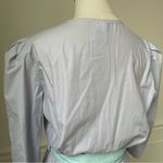 Vintage 80s Byer Too! Shirt Dress Pastel Lavendar Aqua Pink M Purple Size M Photo 7