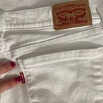 Levi's Levi’s 505 Straight Leg Cropped Mid Rise White Jeans Size 29 Photo 5