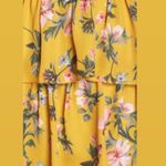 Avec Les Filles Tiered Satin Ruffle Dress, Multi Yellow Gold Size 6 Retail $158 Photo 9