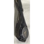 Casio Quartz Watch Women's Black Gold Tone Analog Water Resist Leather Band Photo 2