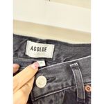 AGOLDE  High Rise Busted Knee Crop Straight Leg Jeans Black Denim Women's Size 28 Photo 4