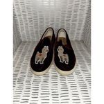 Soludos Anthropologie  Velvet‎ Burgundy Maroon Llama Sneaker Women’s 8 Photo 2