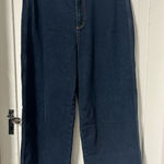 Loft High Waist Wide Leg Dark Wash Jeans size 8 Photo 0