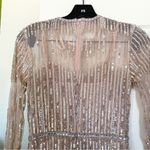 Mac Duggal FAIR  Gown Sequined Illusion High-Neck Long-Sleeve Trumpet Rose Gold 2 Photo 8