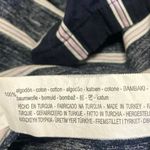 ZARA  Basic Blue Pink Striped Half Tie Sleeve Button Down Mini Shirt Dress Size S Photo 4