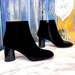 Kate Spade Reenie Velvet Booties Jewel Rhinestone Ankle Heel Black 10M GUC Photo 4