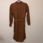 Gap  Shirt Dress Size S Brown Khaki Midi Summer Spice Fall Belted Pockets Rust Photo 10