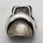 Silver, Black, & Green Tiger Head Ring Silver Size 6 Photo 6