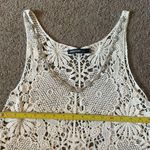 Origami Floral Lace Knit Diamond Tank Top Silver Photo 7