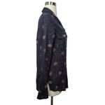 EXPRESS Palm Tree Print Linen Shirt NWT XS Black Vacation Resort Button Up Top Photo 2