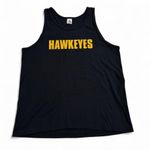 Augusta Sportswear Vintage Iowa Hawkeyes Tank Top Shirt L Mens Black and Yellow University Photo 0