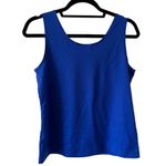 CHICO'S‎ Microfiber Contemporary Royal Blue Slimming Scoop Neck Tank Sz2/L Size 2 Photo 3