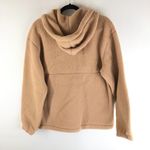 Everlane The ReNew Fleece Hoodie Pullover Pockets Camel Brown XS Photo 2