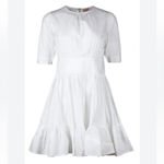 ByTiMo Tuckernuck Medium Blouson Mini Dress White Cotton Poplin Preppy Summer Photo 14
