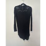 Free People Black Lace Stretchy Y2K Sweater Tunic Size XS 1538 Photo 5
