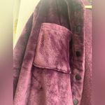 Torrid Cozy Plush Purple Fur Snap Front Teddy Shacket - size 1 Photo 2