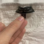 Blue Blush Long Sleeved Ruched Crop Top W/ Smocked Detail Size Small Photo 1