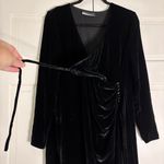 Olivia Von Halle x Disney Maleficent Shillingford Velvet Wrap Maxi Dress Size S‎ Black Photo 2